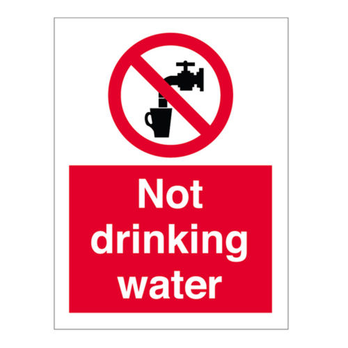 Not Drinking Water Sign (10043V)